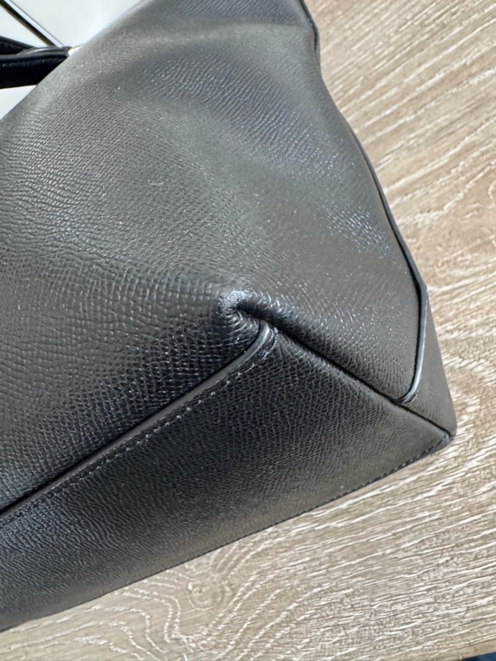 Coach Cross-Grain Gallery Black Pebbled Leather Tote with Matching Wallet - Picture 16 of 16
